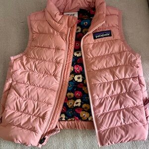 Patagonia Coral Puffer Vest with Floral Lining